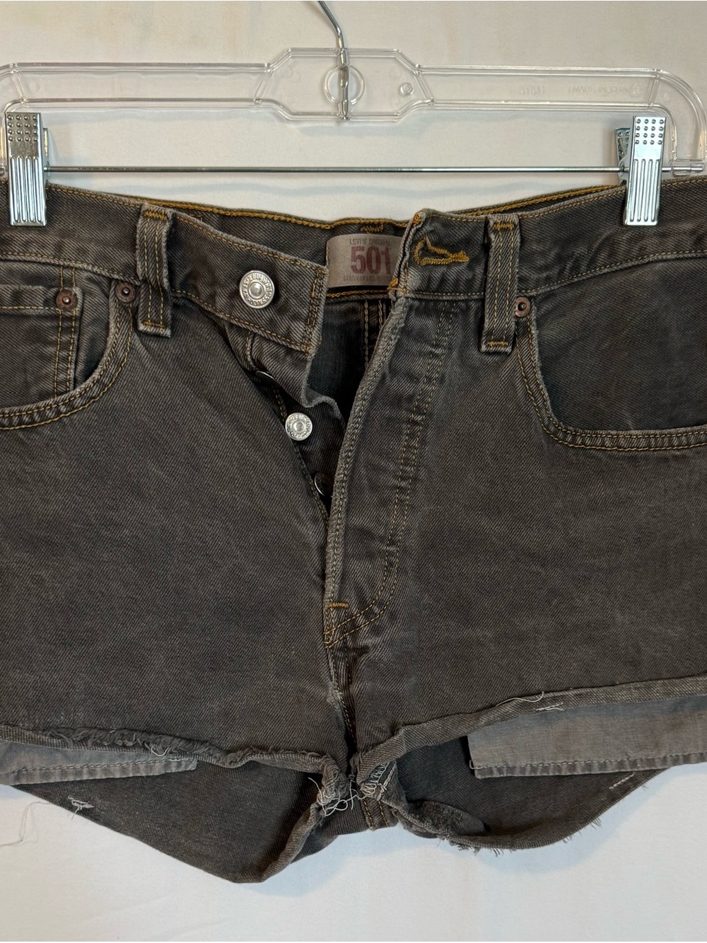 Vintage Levi's 501 Cutoff Womens Black Denim Shorts